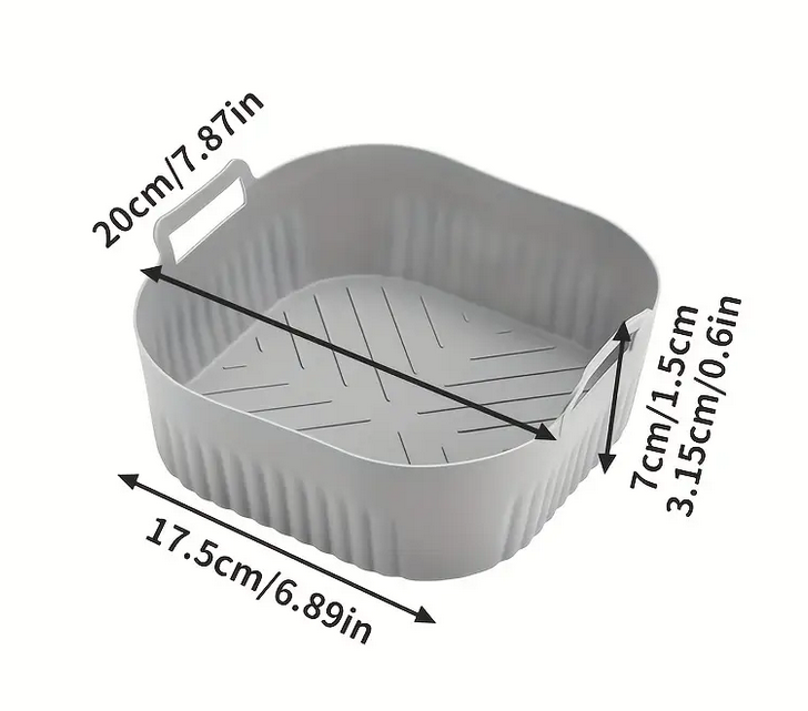 Форма силиконовая квадратная для аэрогриля/мультипечи и фритюрницы 17,5 см (RU-4479) - фото 3 Форма силиконовая квадратная для аэрогриля/мультипечи и фритюрницы 17,5 см (RU-4479) - фото 3