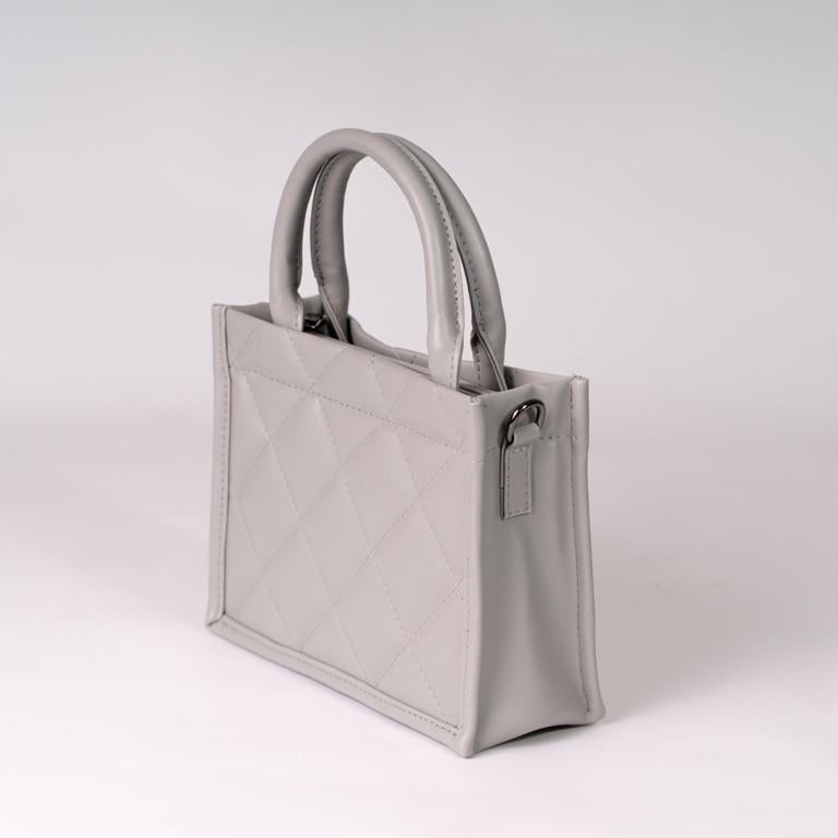 Сумка женская XENIA № 03-24 маленькая классическая из гладкой экокожи Серый - фото 2 Сумка женская XENIA № 03-24 маленькая классическая из гладкой экокожи Серый - фото 2