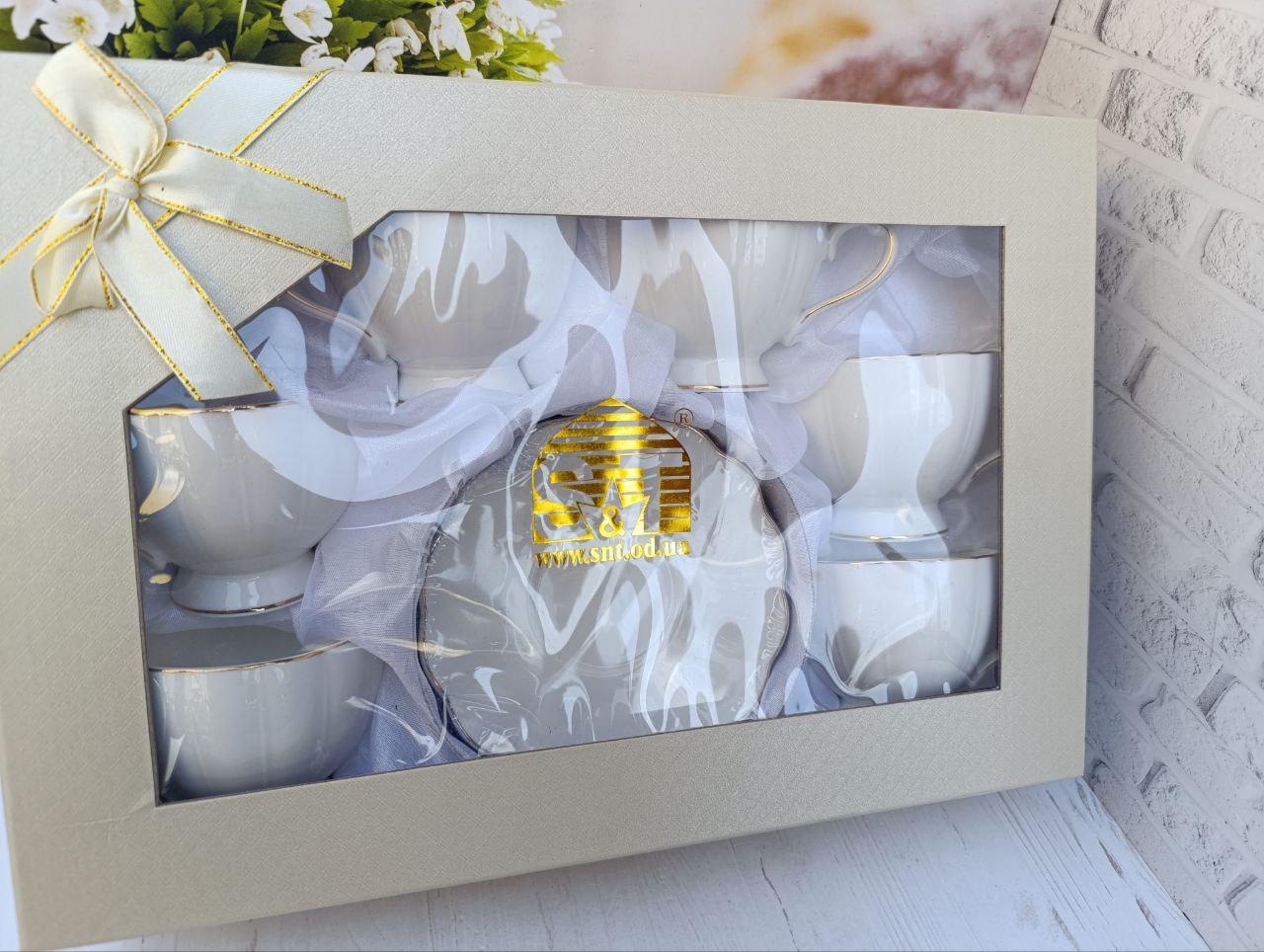 Чайный сервиз SNT Лауретта фарфор 240 мл 12 предметов Белый (17160-00) - фото 4 Чайный сервиз SNT Лауретта фарфор 240 мл 12 предметов Белый (17160-00) - фото 4