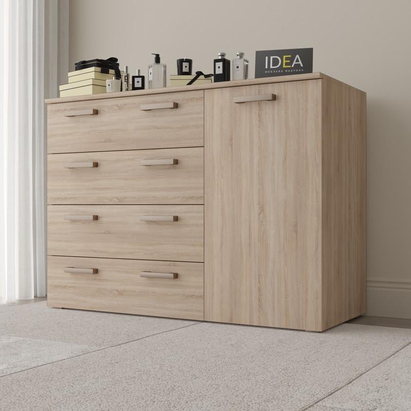Комод Idea ТКБ-365.4 на 4 шухляди з дверима Дуб сонома (26718307)