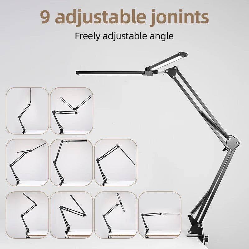 Настільна LED лампа FX-320 24 Вт на підставці та струбціні подвійна для освітлення Чорний - фото 10 Настільна LED лампа FX-320 24 Вт на підставці та струбціні подвійна для освітлення Чорний - фото 10