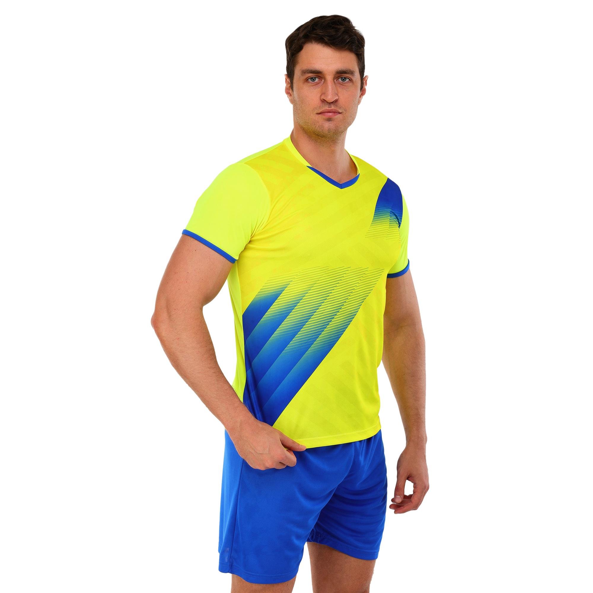 Форма футбольная комплект Lingo ADM-Z112 футболка/шорты полиэстер 4XS Желто-синий (ADM-Z112_Желтый-синий_4XS)
