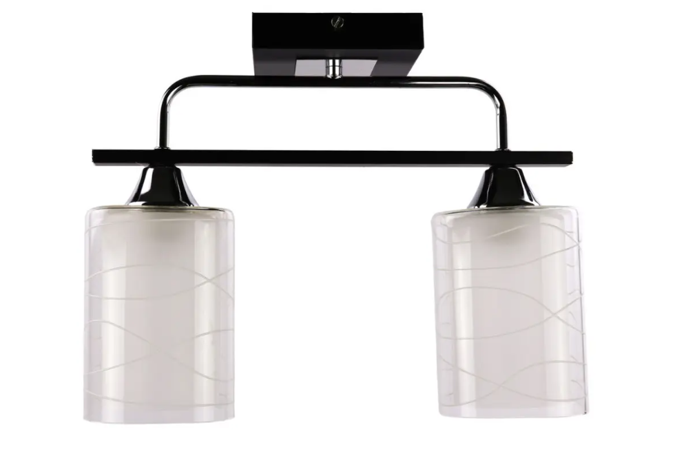 Люстра потолочная на 2 лампочки 126/2-bk Черный (NA005135)