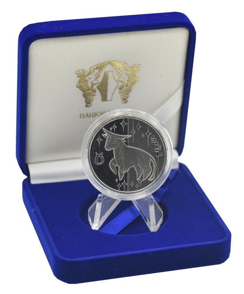 Колекційна монета Україна 5 гривень 2006 срібло Proof Знаки зодіаку Телець Без сертифіката Ag 925 пів унції 15,55 г (М23245)