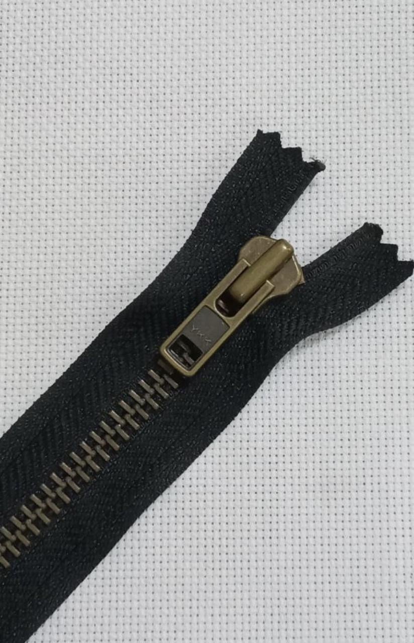 Молния YKK металлическая тип 8 16 см Черный/Антик (1492583670) Молния YKK металлическая тип 8 16 см Черный/Антик (1492583670)