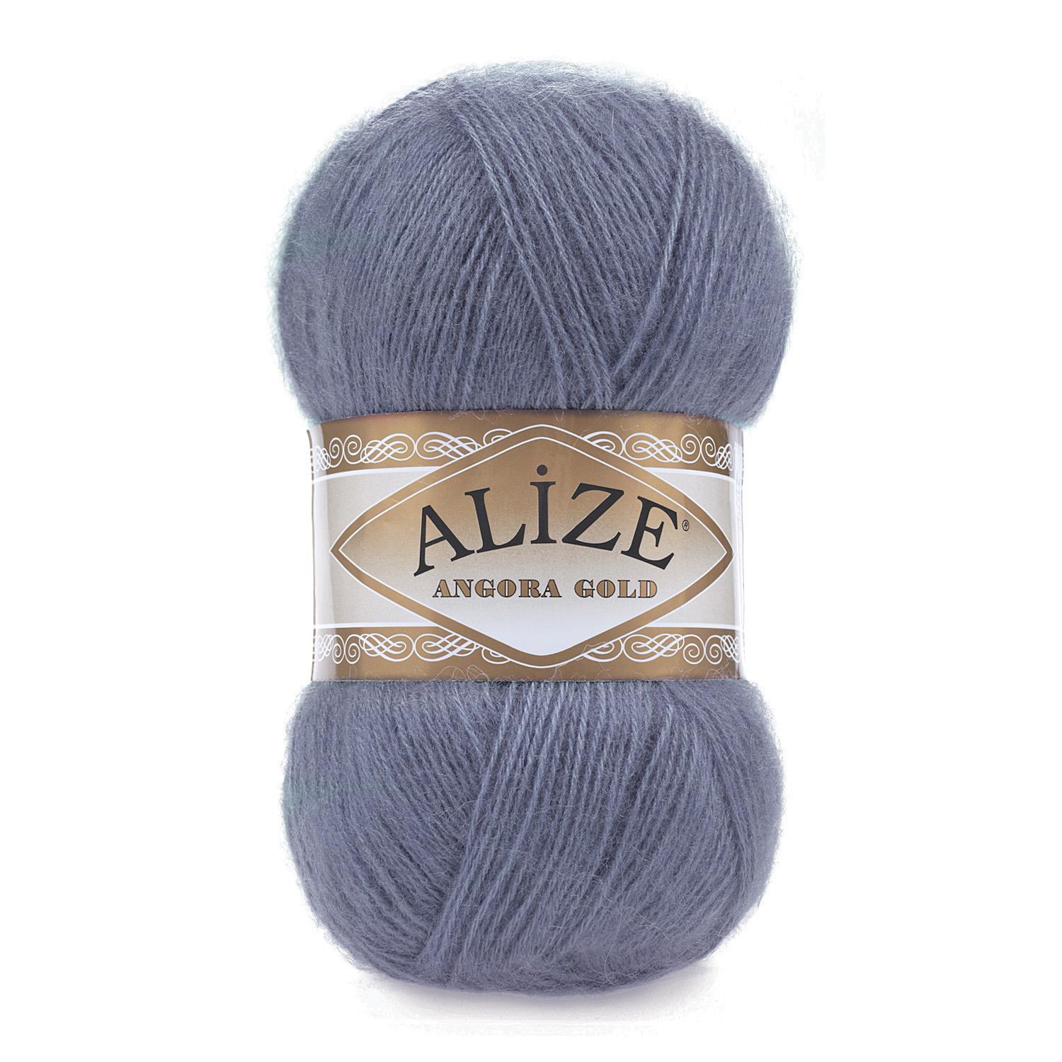 Пряжа Alize Angora Gold 203 Джинс меланж (6295)