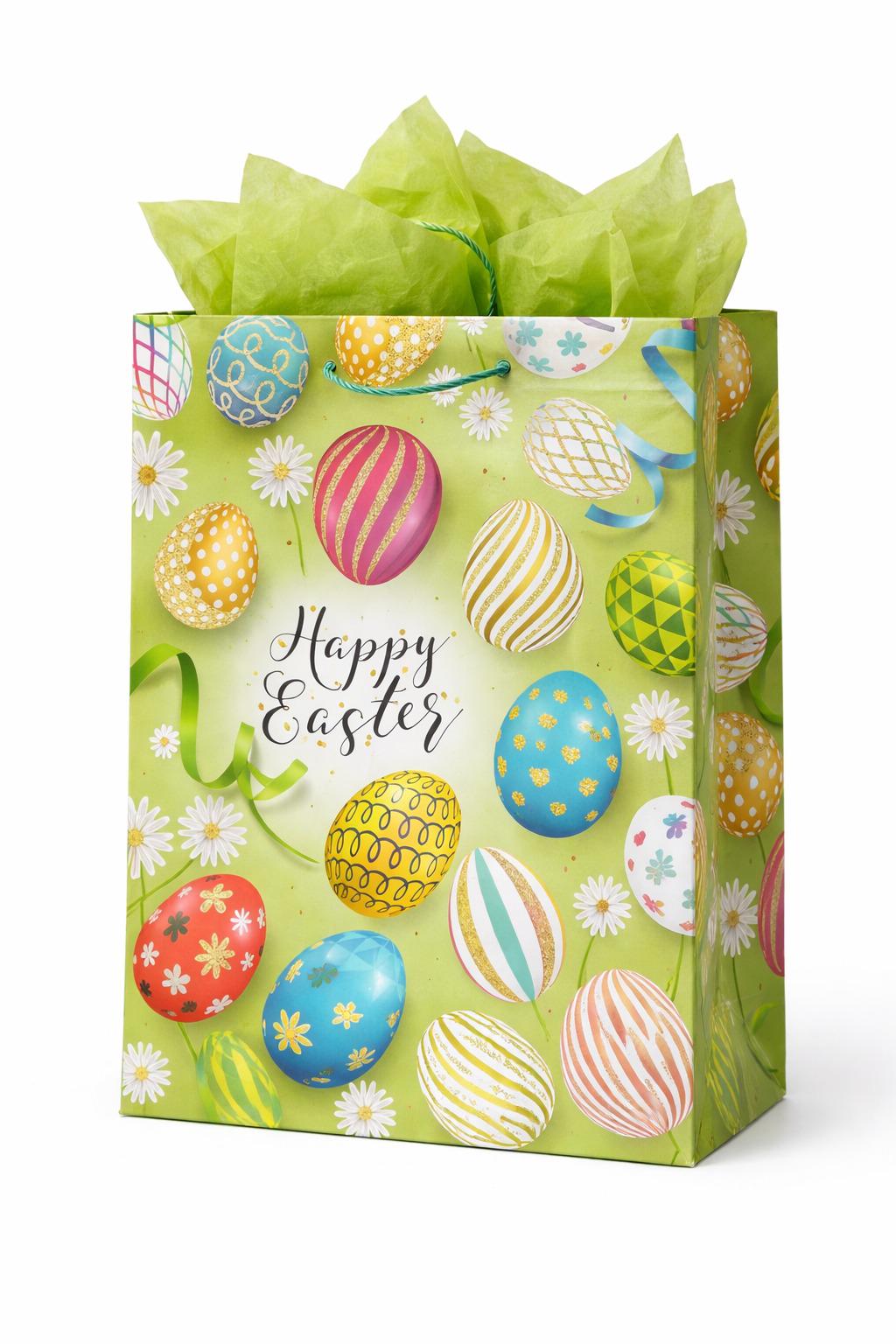 Пакет великодній паперовий Easter eggs M 26х32х13 см (R40802-M)