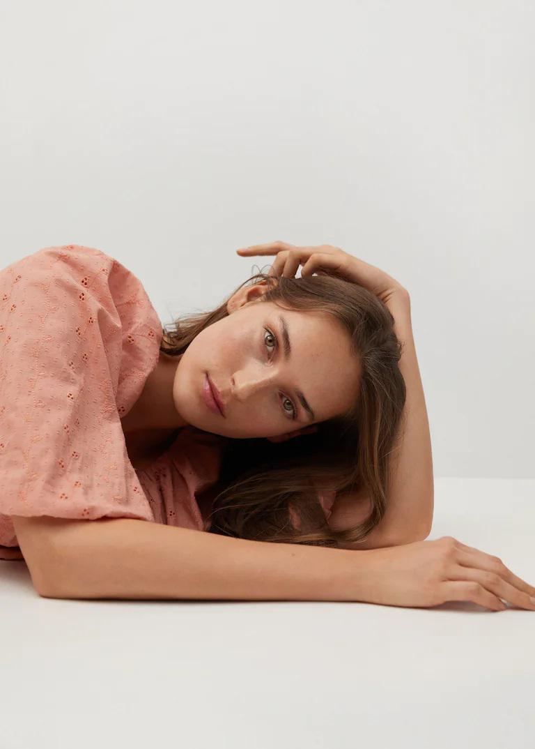 Блуза Mango M Пудровый - фото 4 Блуза Mango M Пудровый - фото 4