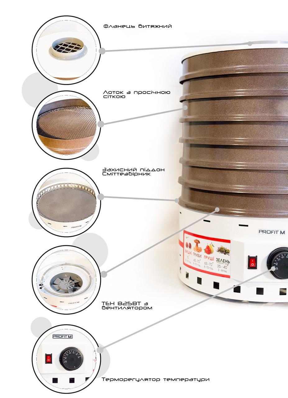 Електросушарка для фруктів та овочів Profit M ЕСП-02 20 л (1639686255) - фото 3