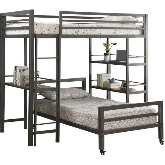 Кровать-чердак двухъярусный Loft NS-226 с рабочей зоной и нижней кроватью (3075773618)