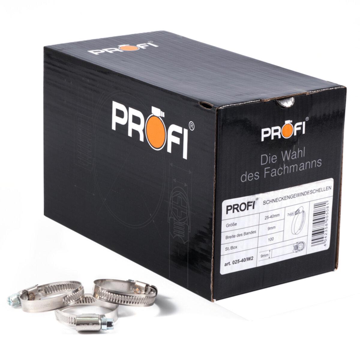 Хомуты Profi 25-40/W2/9 мм/100 шт. Хомуты Profi 25-40/W2/9 мм/100 шт.