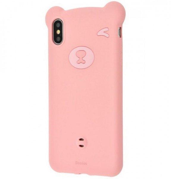 Чехол-накладка Baseus Bear Silicone Case for iPhone Xs Max, Pink