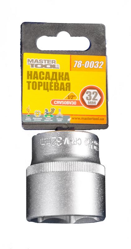 Насадка торцева 6-гранна MasterTool 1/2" 32 мм CRV (78-0032) - фото 2