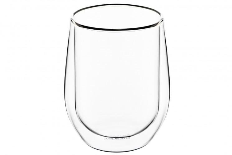 Набір чашок Ardesto з подвійними стінками боросилікатне скло 2х320 мл (AR2637BR)