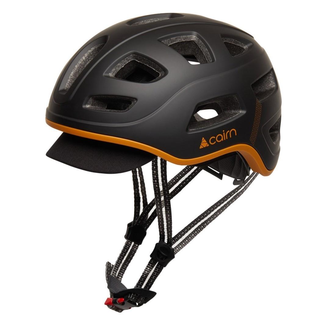 Шолом велосипедний Cairn Quartz Led Usb Cognac р. 58-62 Black