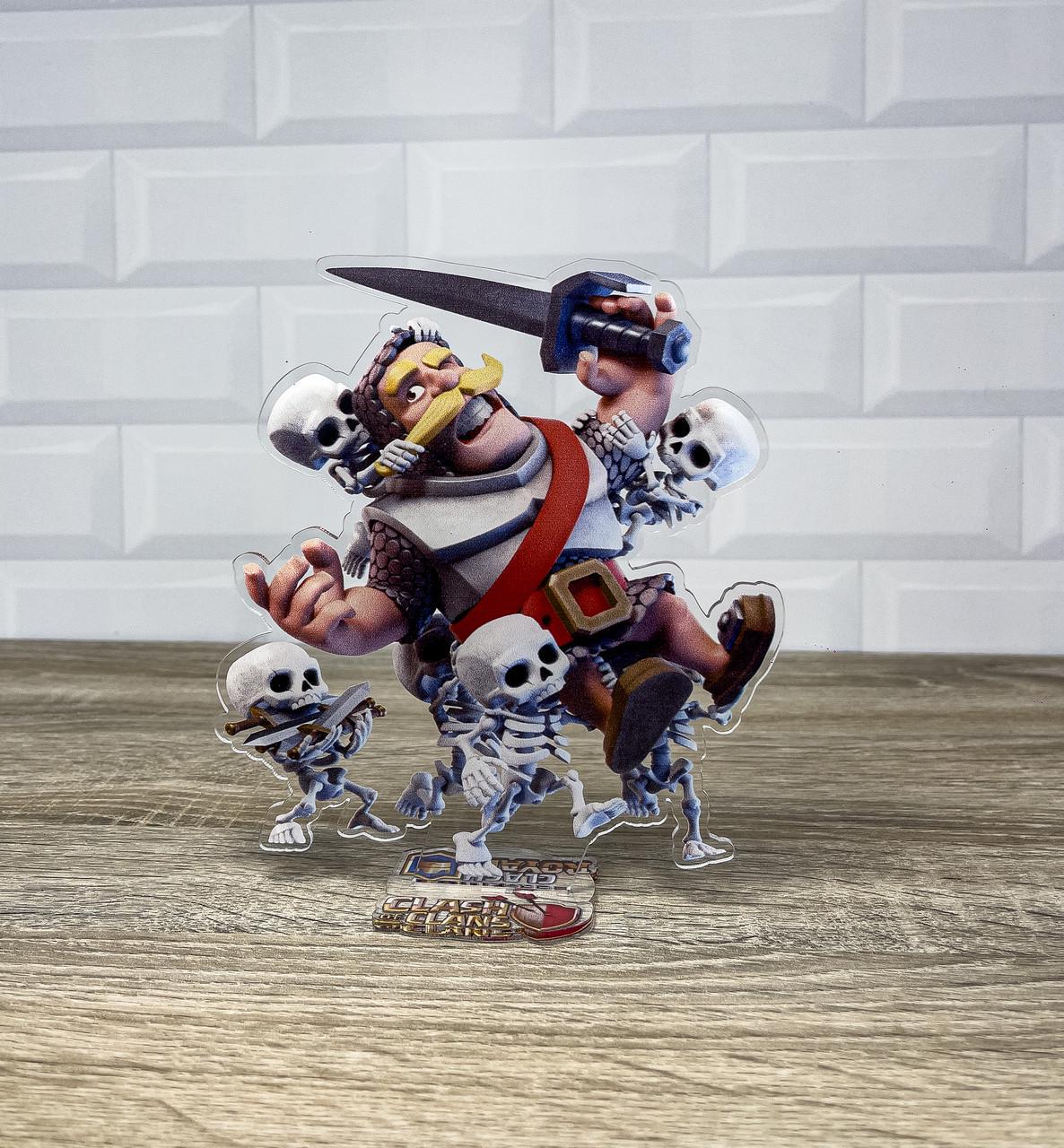Фигурка коллекционная акриловая Clash of Clans Clash Royale Персонаж Армия скелетов и Рыцарь 15 см (2123749578)