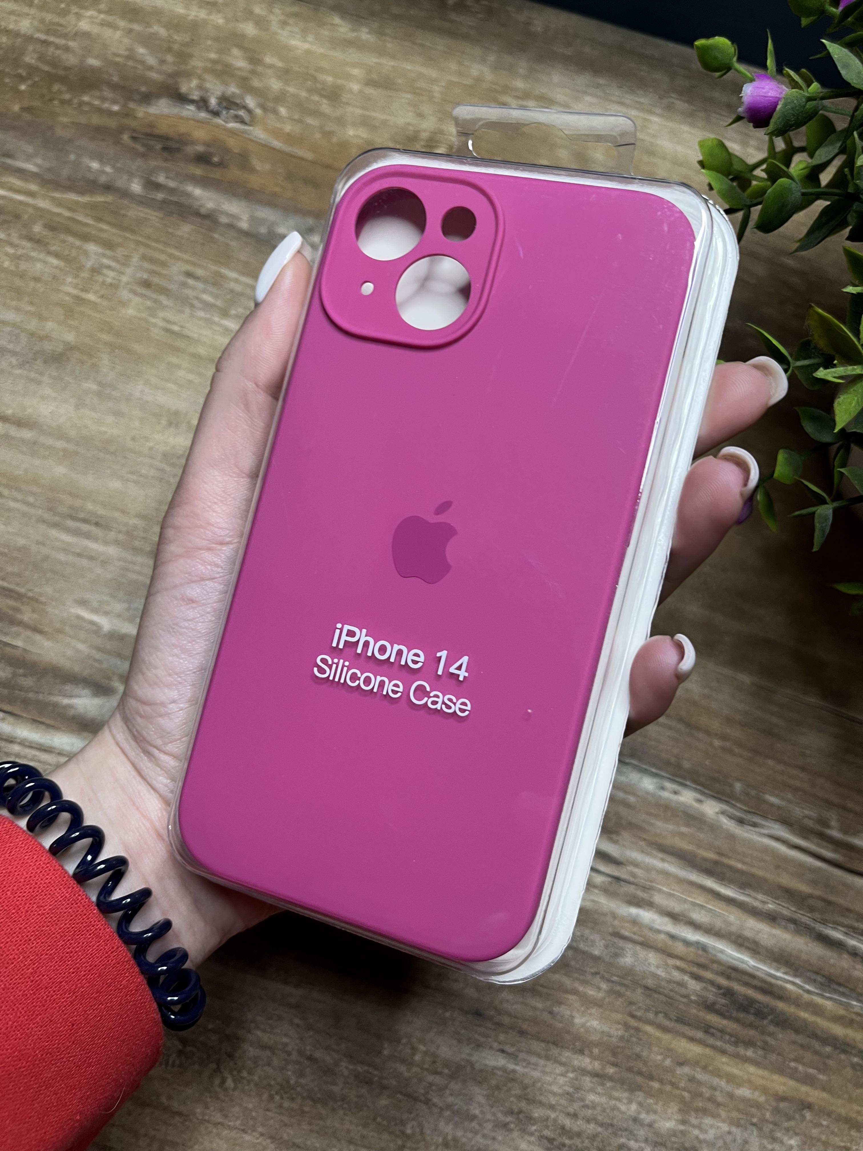 Чохол накладка на iPhone (Айфон) 14 закритий низ та закрита камера silicone case full camera на apple - фото 1