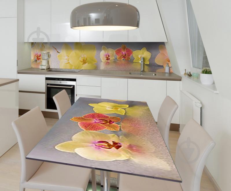 Наклейка виниловая на стол Zatarga  "Пастельные Орхиде" 650х1200 мм