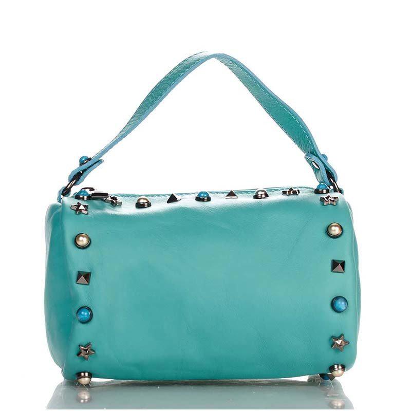Сумка женская кожаная Italian bags Голубой (1519_marine)