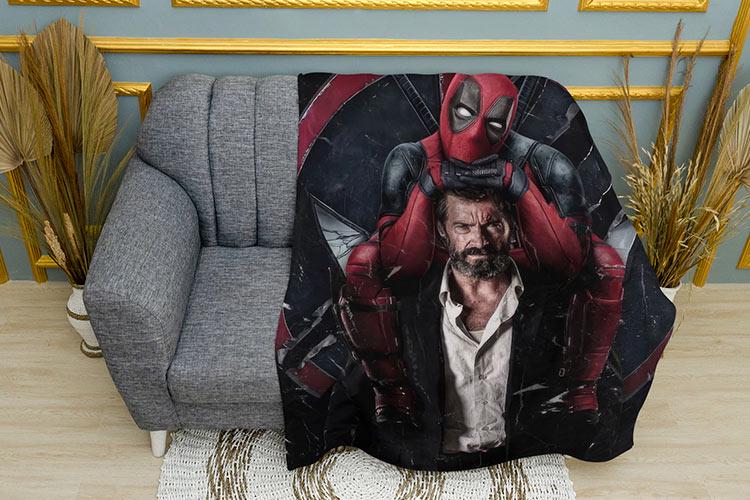 Плед Funny Deadpool and Serious Wolverine Marvel плюш однослойный 150х210 см (113407-1)