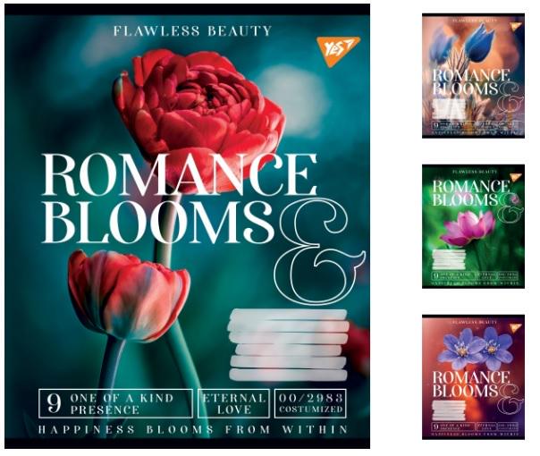 Зошити учнівські у лінійку YES Romance blooms 36 арк. 15 шт. в уп. (MTT-163202)