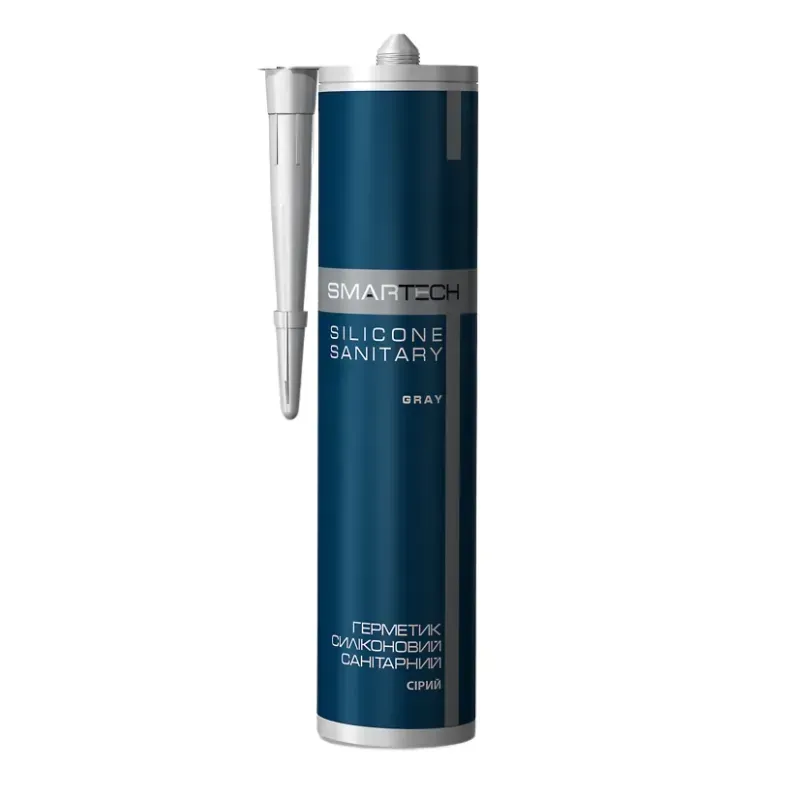 Герметик силиконовый Smartech санитарный 280 мл Серый (2610884163) - фото 1