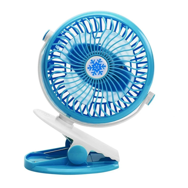 Вентилятор настільний Moltis Mini Fan WX 6503 ABS-пластик на прищіпці Blue (ML-04538)