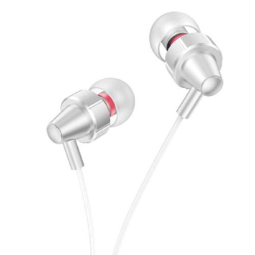 Наушники Hoco Delight M90 ведущие с микрофоном 1,2 м Silver (546743)