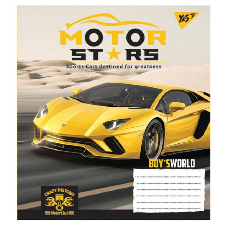 Тетрадь школьная YES Motor Stars клетка 12 л. (765355) Тетрадь школьная YES Motor Stars клетка 12 л. (765355)