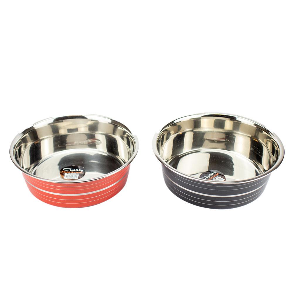 Миска для тварин Agility металева 2 л 25 см Червоний (2477083726) - фото 2 Миска для тварин Agility металева 2 л 25 см Червоний (2477083726) - фото 2