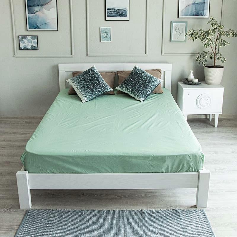 Простирадло на резинці Вілюта 160x200+25 Зелений (2000021279) - фото 1 Простирадло на резинці Вілюта 160x200+25 Зелений (2000021279) - фото 1