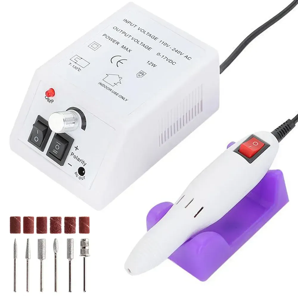 Фрезер для манікюру Lina 2000 20000 об/хв 10 Вт з насадками 6 шт. Білий (25427964)