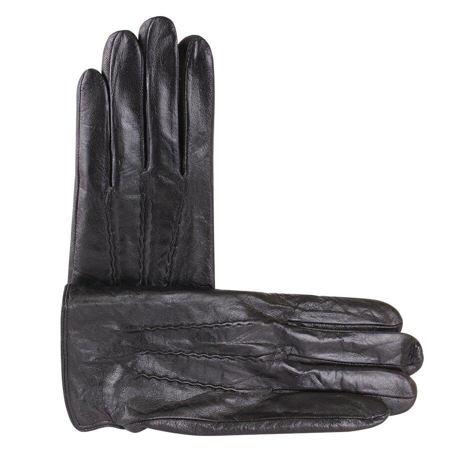 Перчатки мужские кожаные LM011-1 демисезонные S/9,5"/21 см Черный (3241629125)