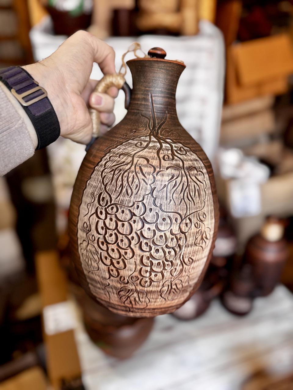 Кувшин глиняный Ангоб для вина 5 л (2582922359) - фото 3 Кувшин глиняный Ангоб для вина 5 л (2582922359) - фото 3