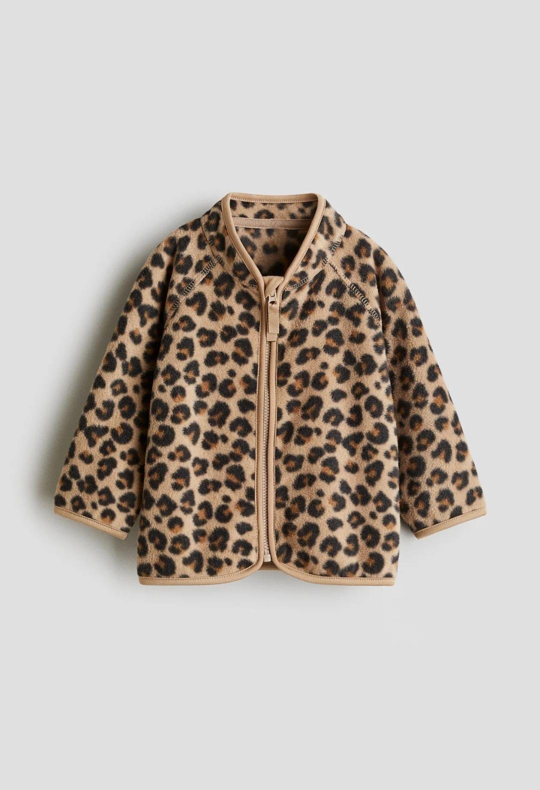 Толстовка для девочки теплая флисовая H&M 86 см Бежевый (26010903D)