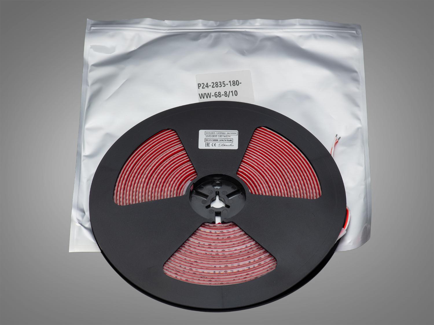 Світлодіодна стрічка 24 В 180 діодів на метр герметична 8 мм Теплий (P24-2835-180-WW-68-8/10) - фото 2 Світлодіодна стрічка 24 В 180 діодів на метр герметична 8 мм Теплий (P24-2835-180-WW-68-8/10) - фото 2