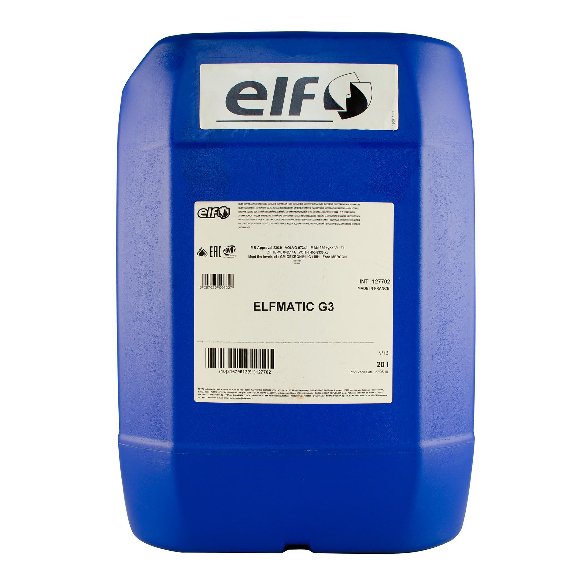 Олива трансмісійна Elf ElfMATIC G3 20 л