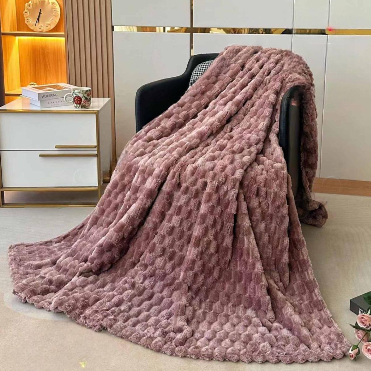 Плед Koloco Соты 160х210 см Светло-фиолетовый (38489) Плед Koloco Соты 160х210 см Светло-фиолетовый (38489)