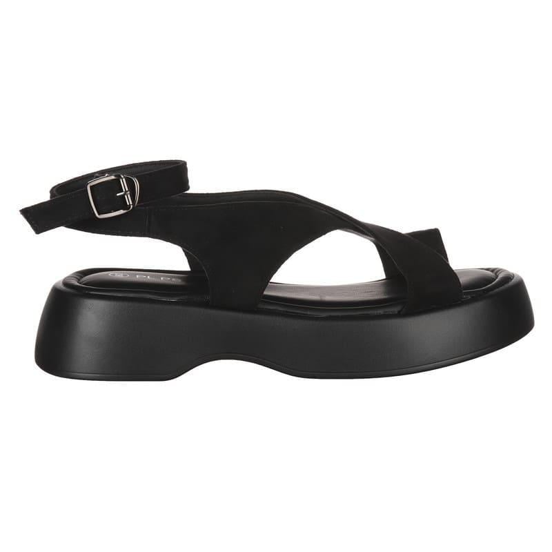 Босоножки женские PLPS 8810-1 с искусственной замши р. 39 Черный (30038) - фото 3