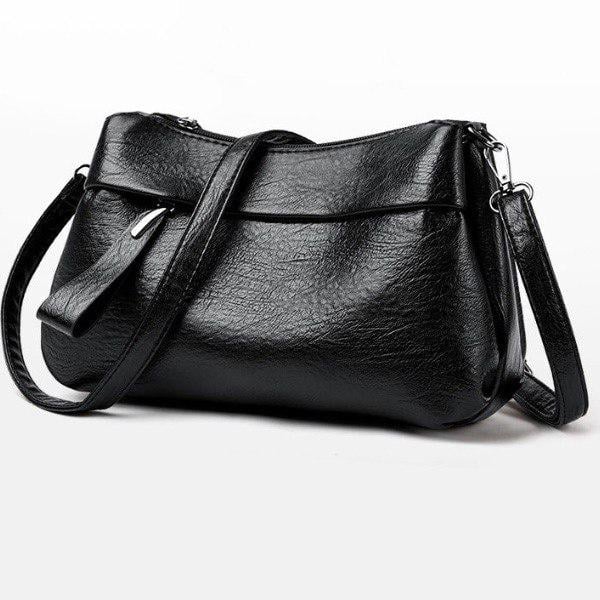 Сумка из экокожи со съемным ремешком 26х17х10 см Черный (KA00787) Сумка из экокожи со съемным ремешком 26х17х10 см Черный (KA00787)