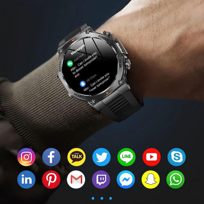 Смарт-годинник UWatch Smart Mevaden Ultra Black Rubber з ремінцями 2 шт. (2044) - фото 25 Смарт-годинник UWatch Smart Mevaden Ultra Black Rubber з ремінцями 2 шт. (2044) - фото 25