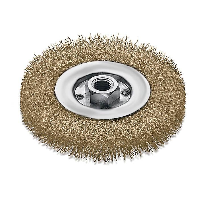 Щетка цилиндрическая Lessmann 115x12хМ14х2,0 мм стальная латунированная гофрированная проволока 0,3 мм 12500 об/мин 30476114 (13834)