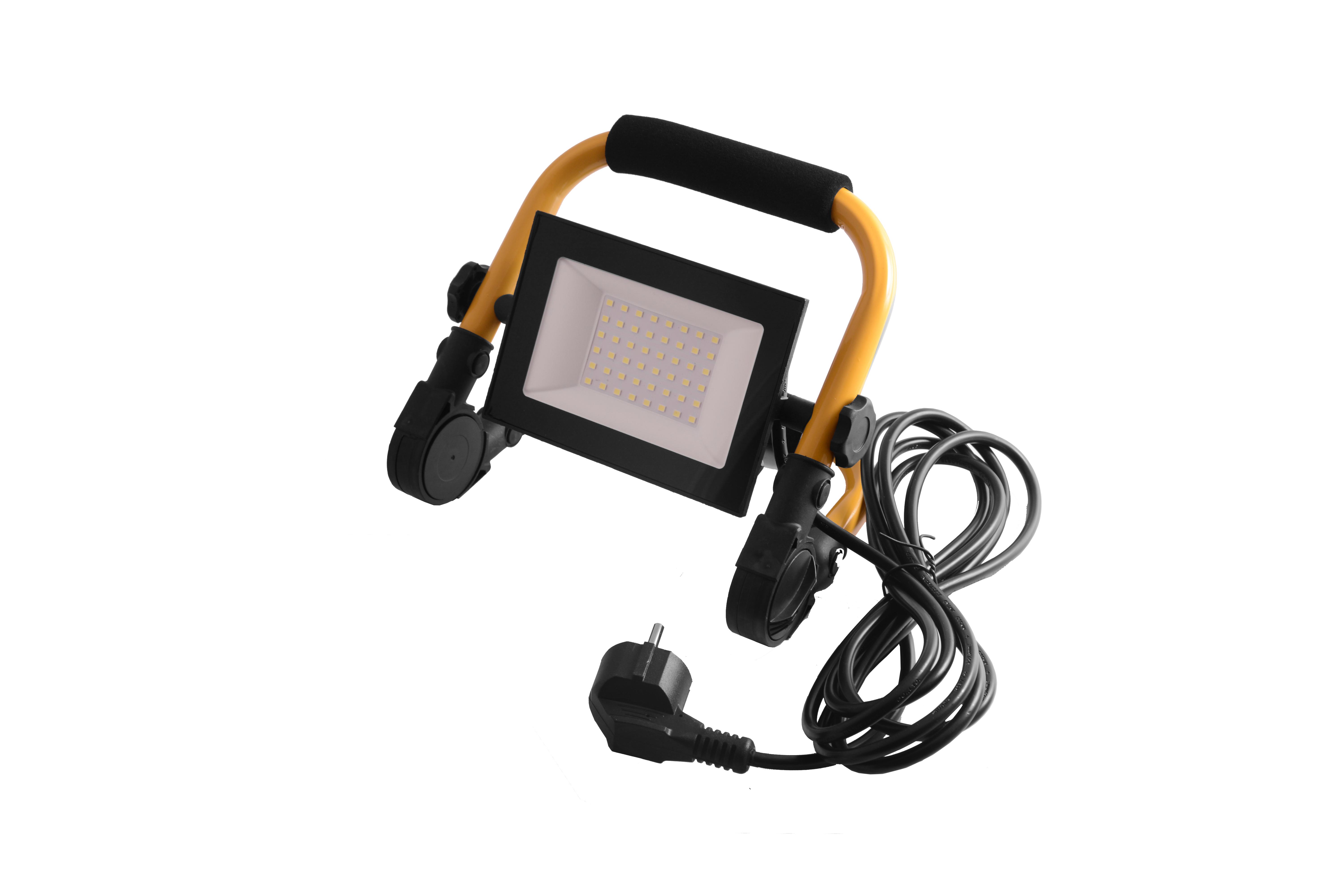 Прожектор Lemanso LED с подставкой и провод 1,5 м 50W 6500К IP65 2800 Lm Черный (LMP98-50)