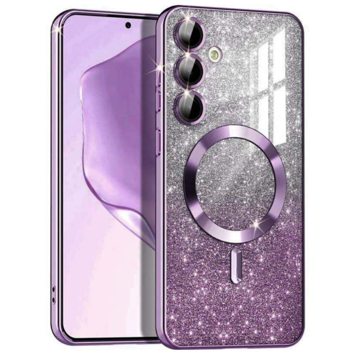 Противоударный чехол Cosmic CD Shiny Magnetic для Samsung Galaxy S24 Plus темно-фиолетовый