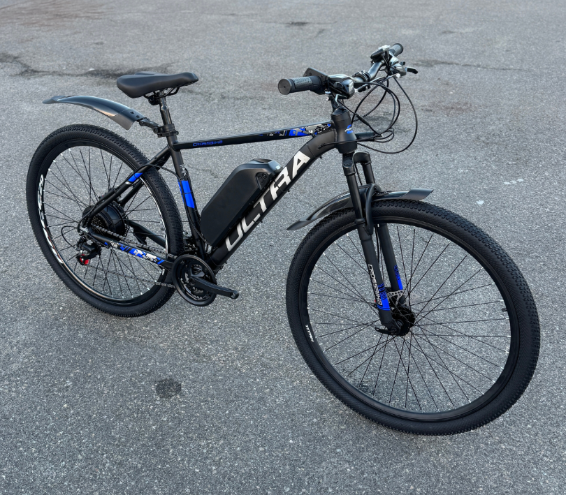 Велосипед с Е-комплектом AL Cross Ultra 2025 29" 48 В 500 Вт MXSUS 10 Ah до 35 км запас хода дисплей LSD10 Pas-ассистент