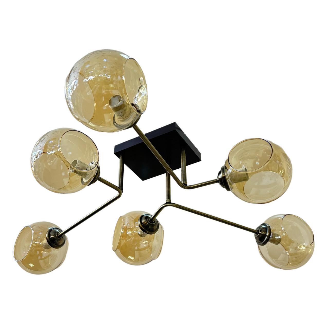 Люстра Лофт Numina на шесть плафонов 2735/6 AB+BR бронзовая Люстра Лофт Numina на шесть плафонов 2735/6 AB+BR бронзовая