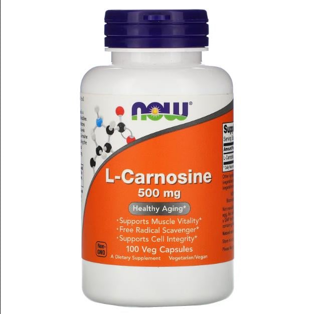 Карнозін NOW Foods L-Carnosine 500 mg 100 Veg Caps