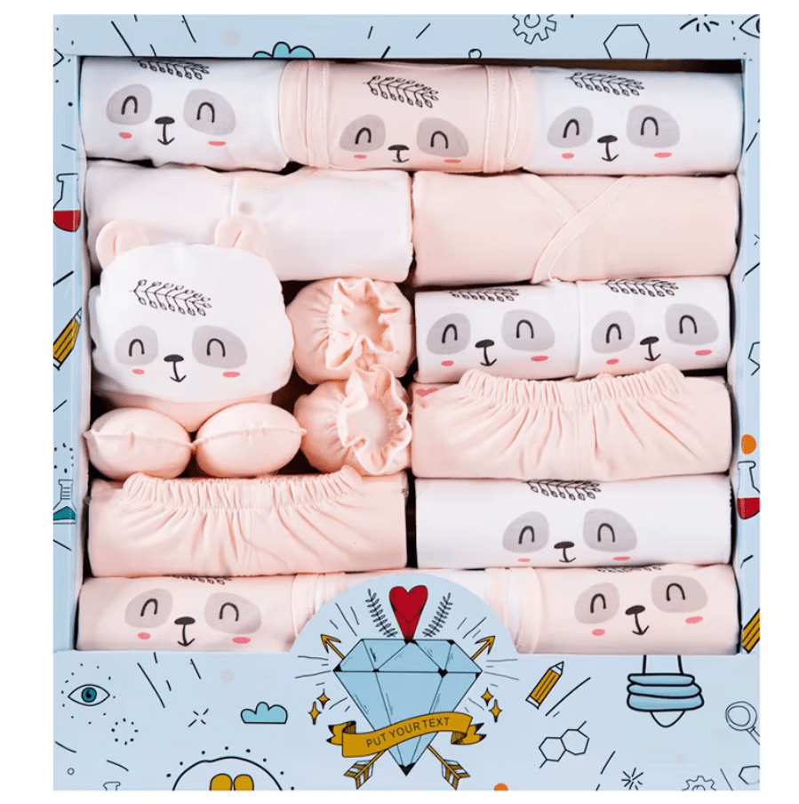 Подарочный набор комплект одежды Maxi Pack новорожденному на выписку 18 шт. Пудровый (143949)