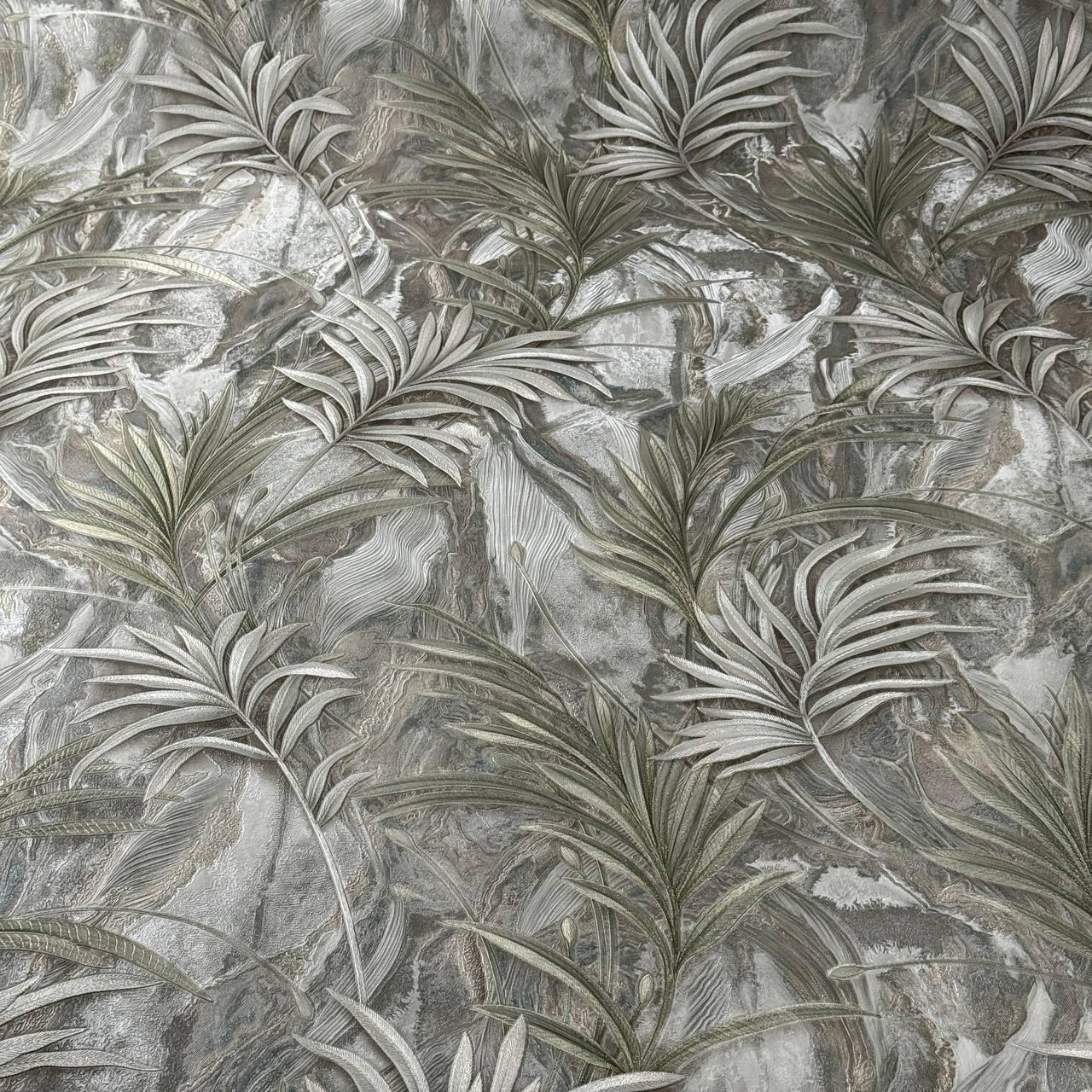 Обои виниловые Славянские обои 8733-04 с пальмовыми листьями 10,05х1,06 м Серо-бежевый (2873030898) Обои виниловые Славянские обои 8733-04 с пальмовыми листьями 10,05х1,06 м Серо-бежевый (2873030898)