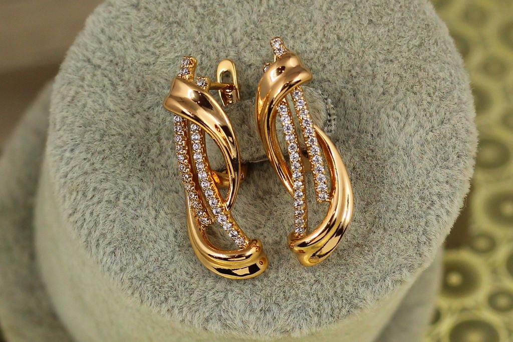 Серьги Xuping Jewelry Кантик 2,8 см Золотистый (2424060645)